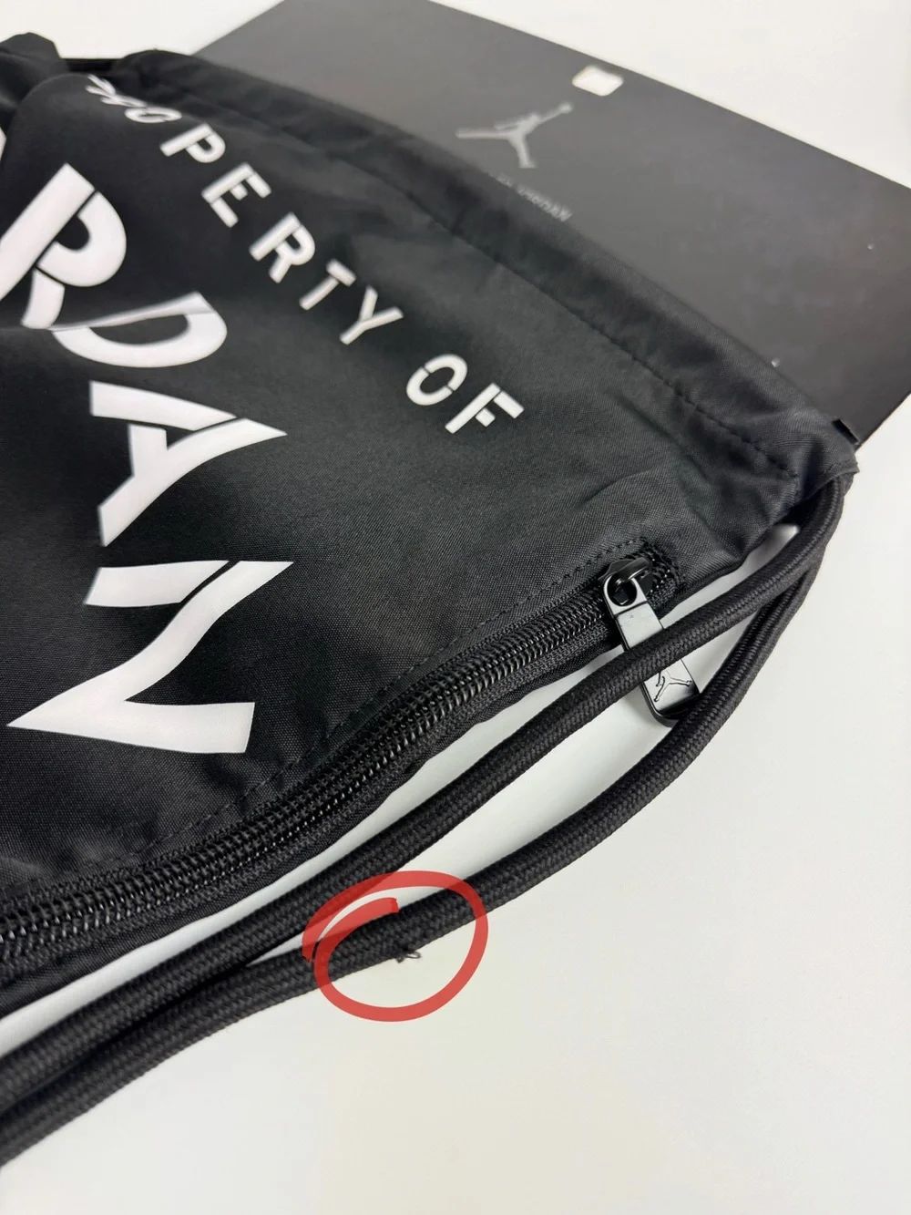Nike Air Jordan Black Drawstring Gym Sack